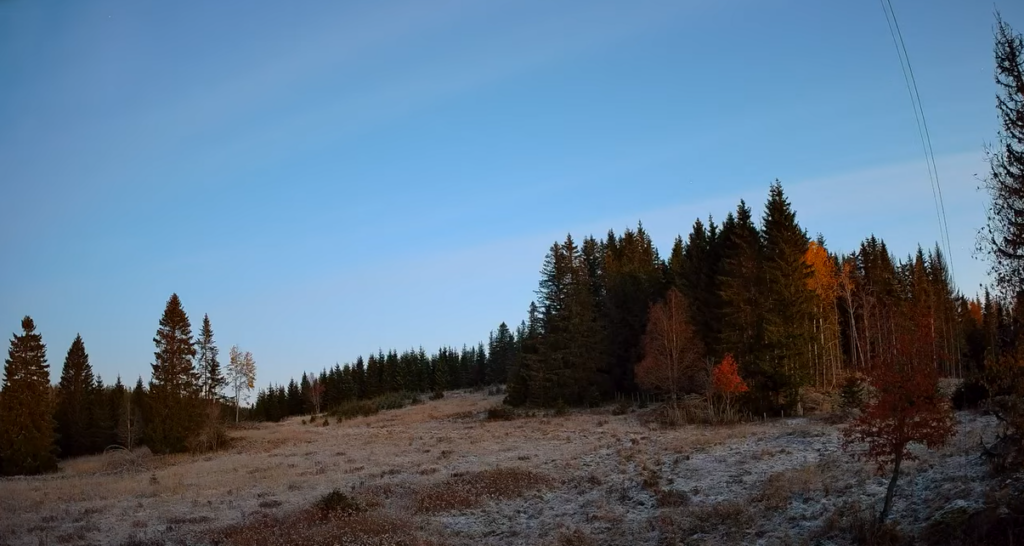 The sky is shown north